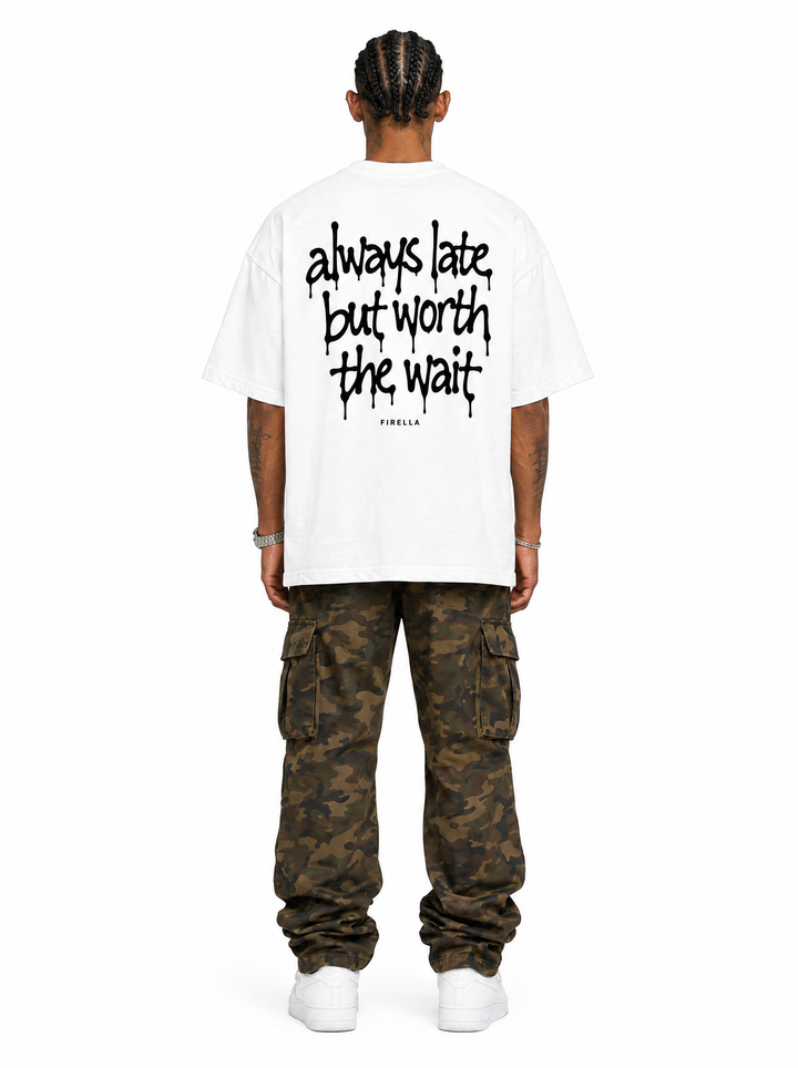 ALWAYS LATE TEE - White - back