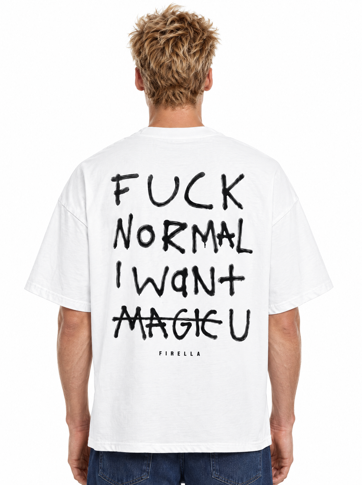 NOT NORMAL TEE - White - back detail