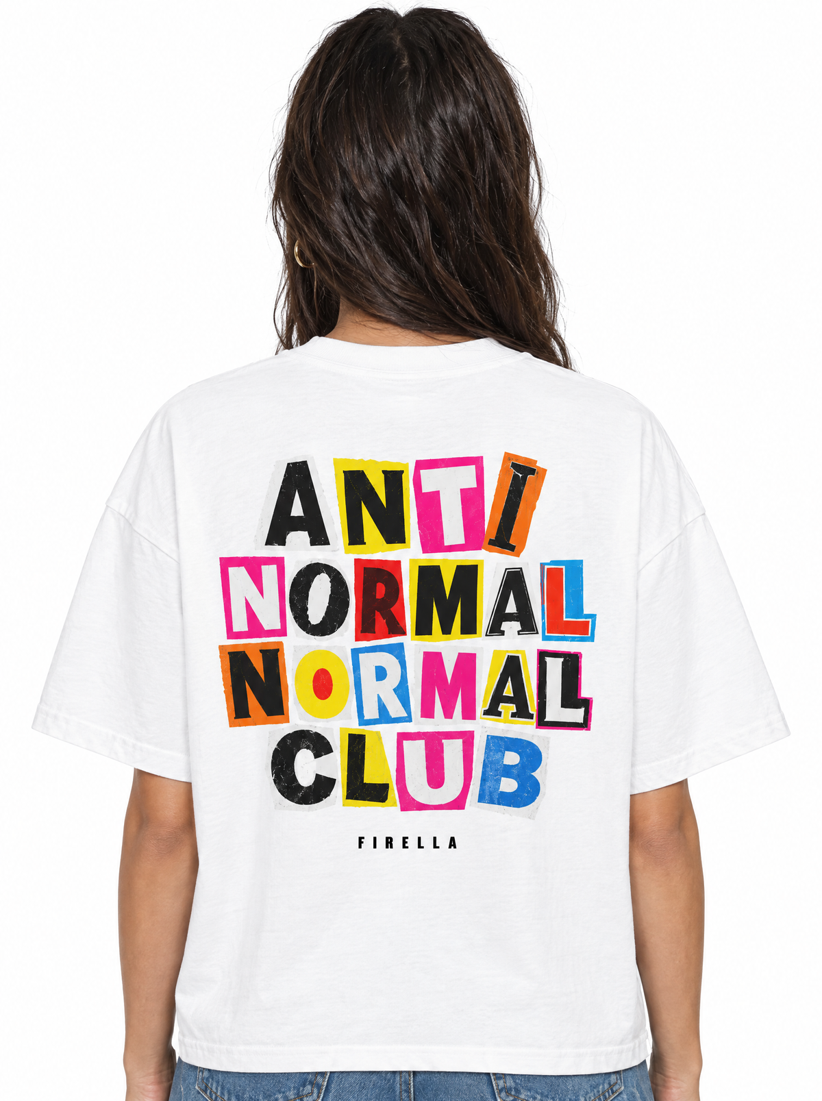 ANTI NORMAL CLUB TEE - White - back detail