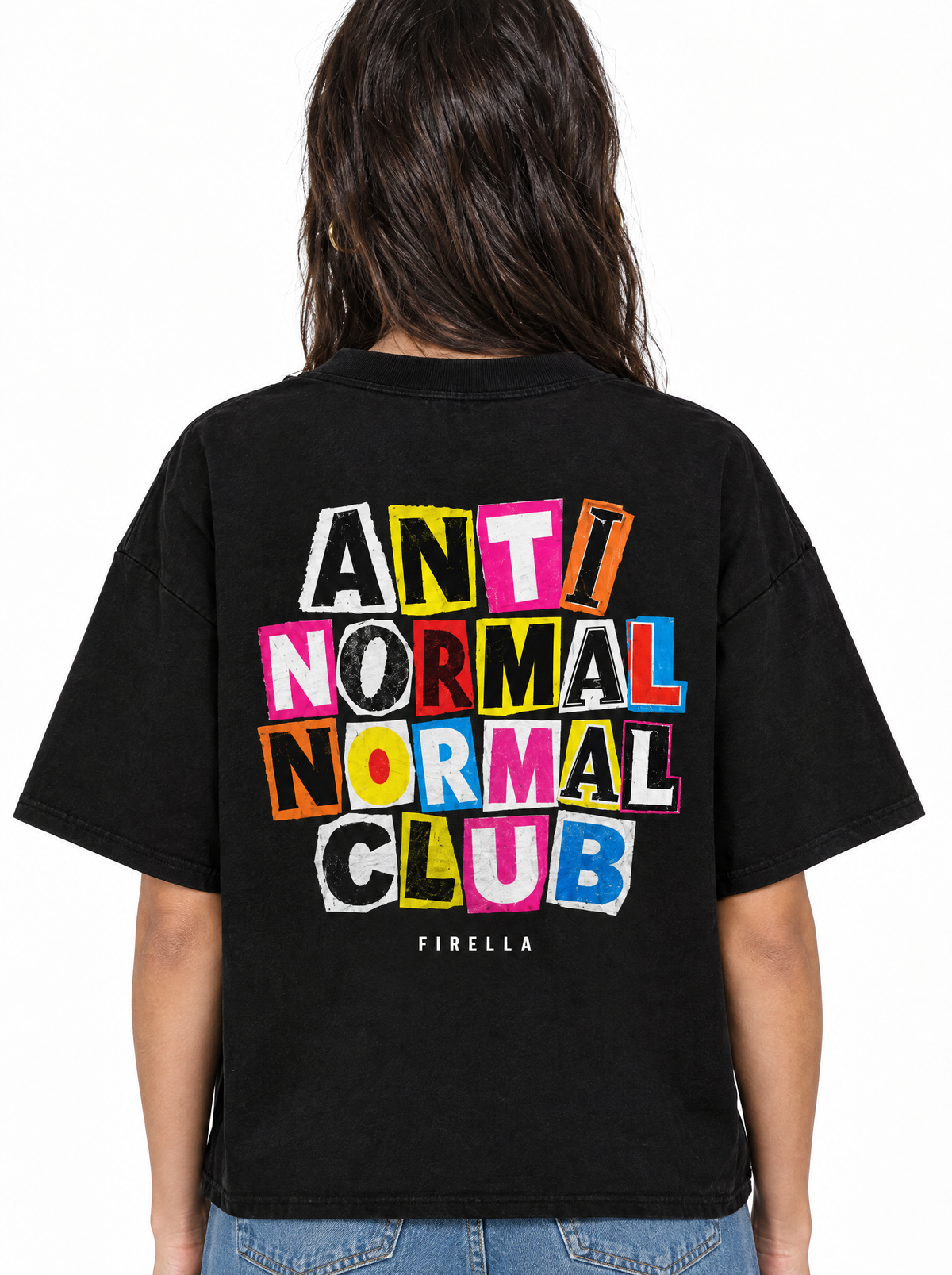ANTI NORMAL CLUB TEE - Black - back detail