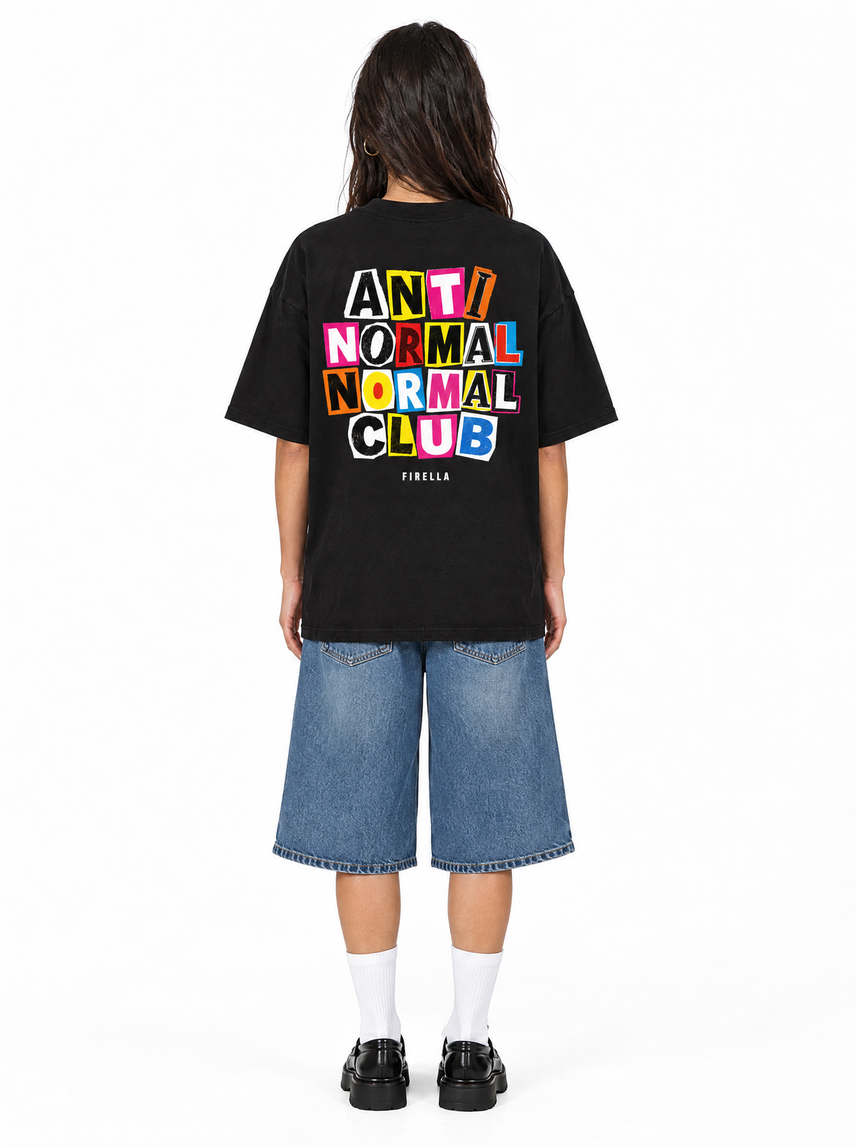ANTI NORMAL CLUB TEE - Black - back