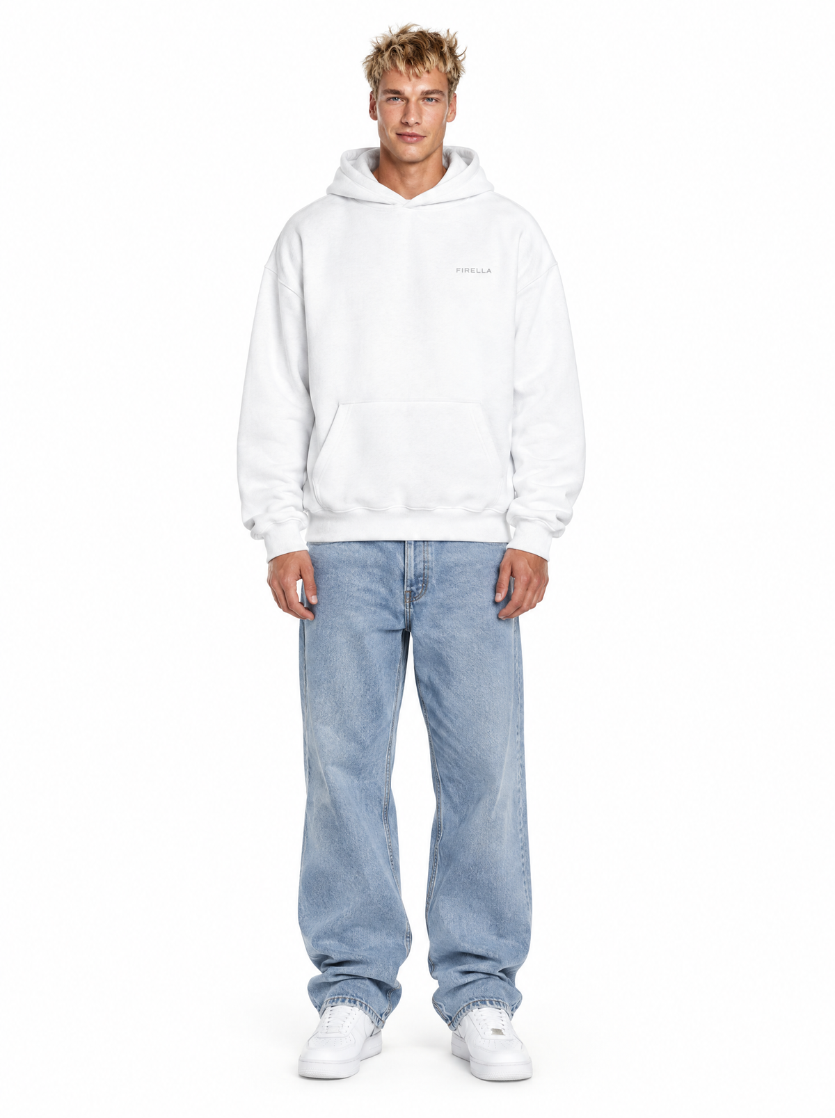 ANTI AVERAGE HOODIE - White - front