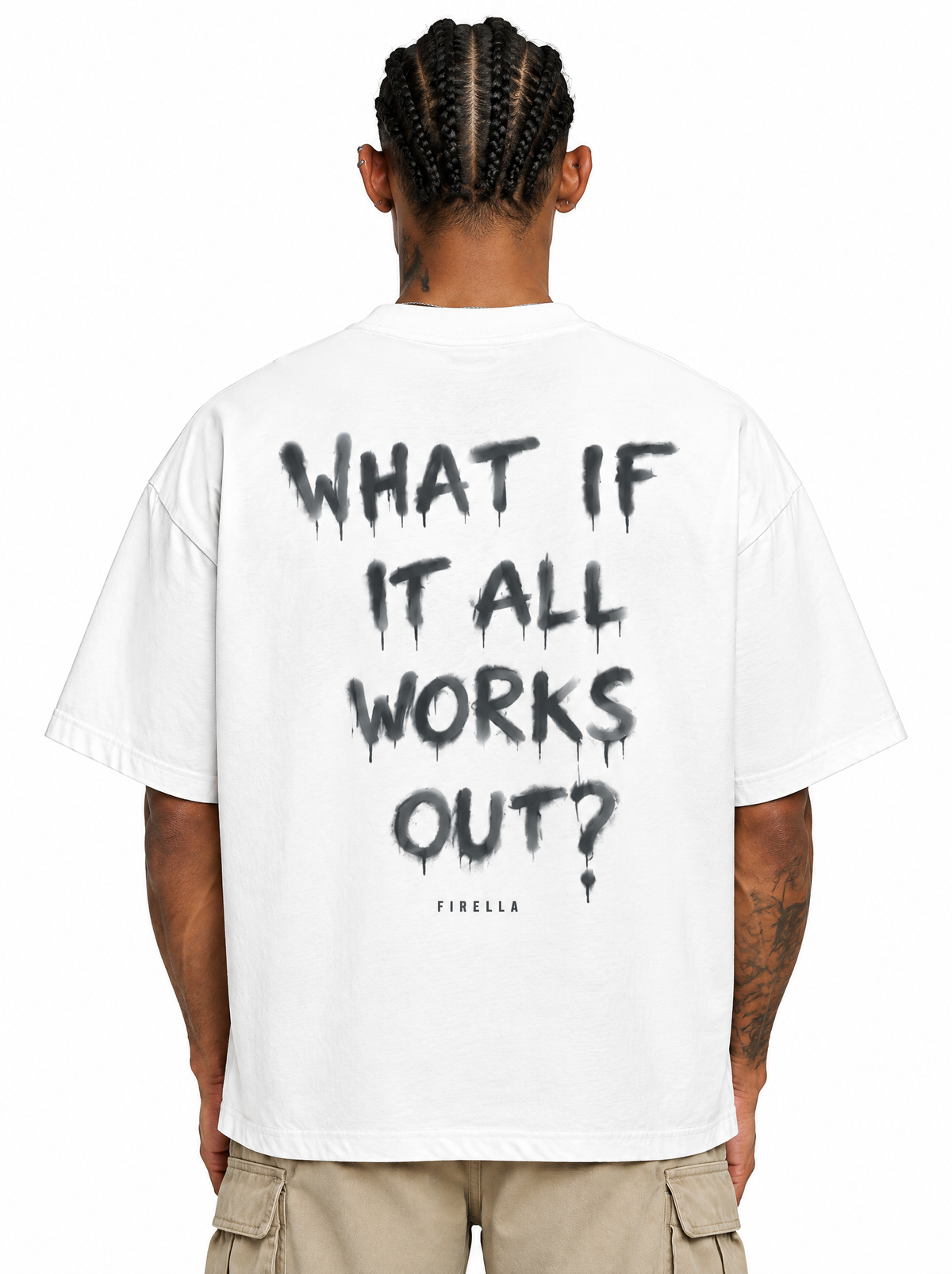 WHAT IF TEE - White - back detail