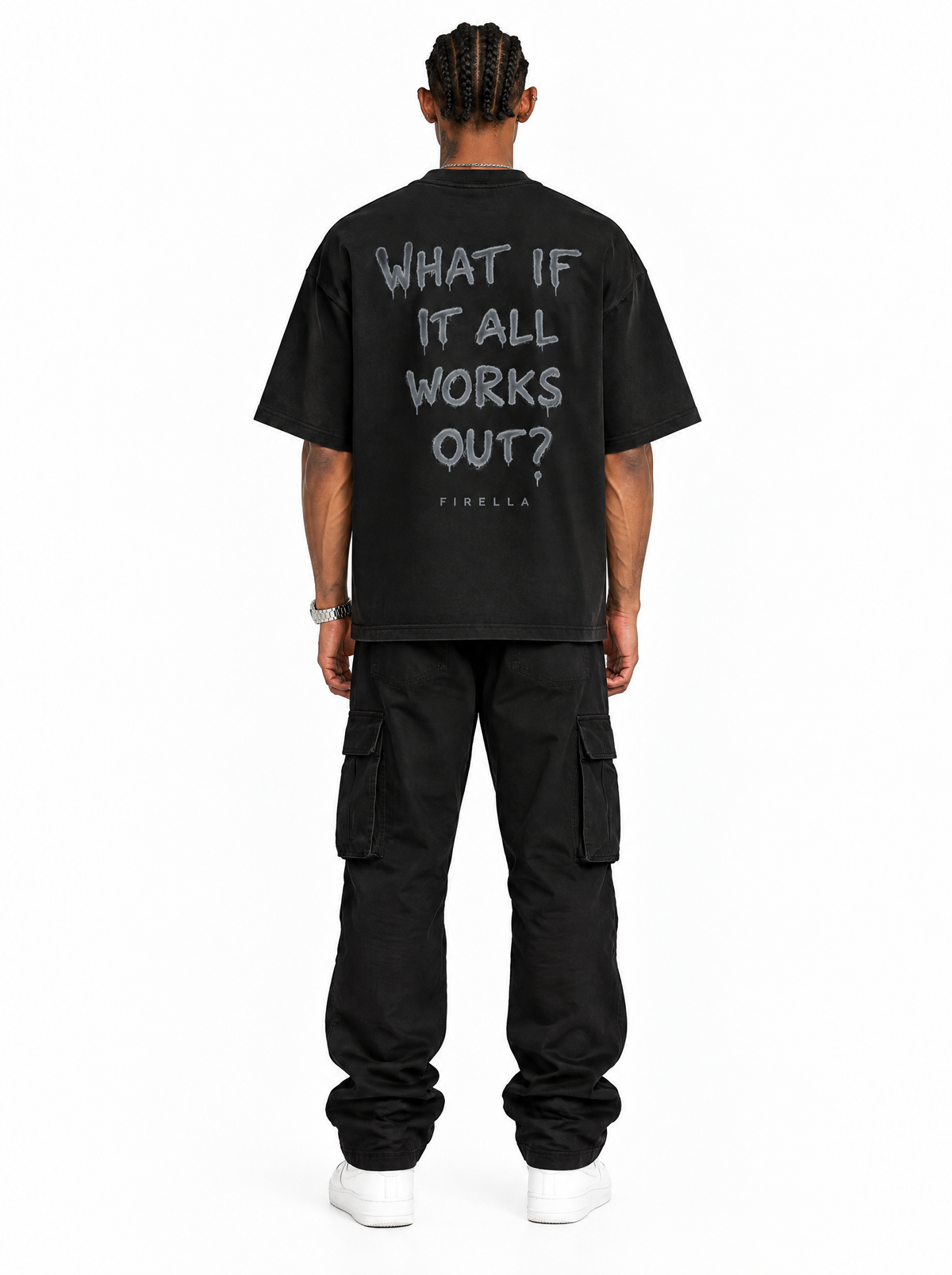 WHAT IF TEE - Black - back