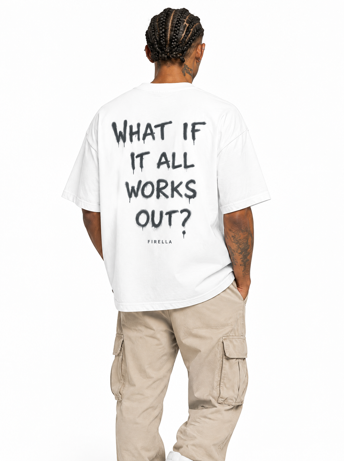 WHAT IF TEE - White - back angle