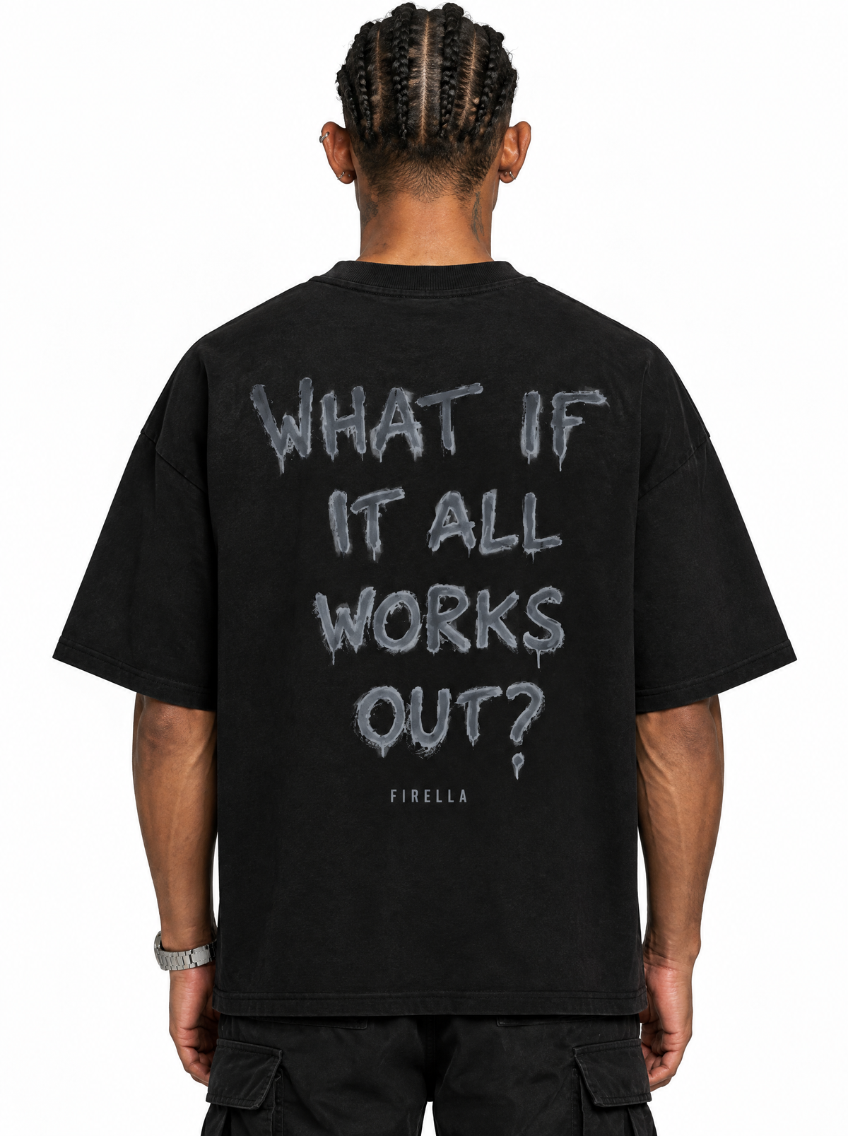 WHAT IF TEE - Black - back detail