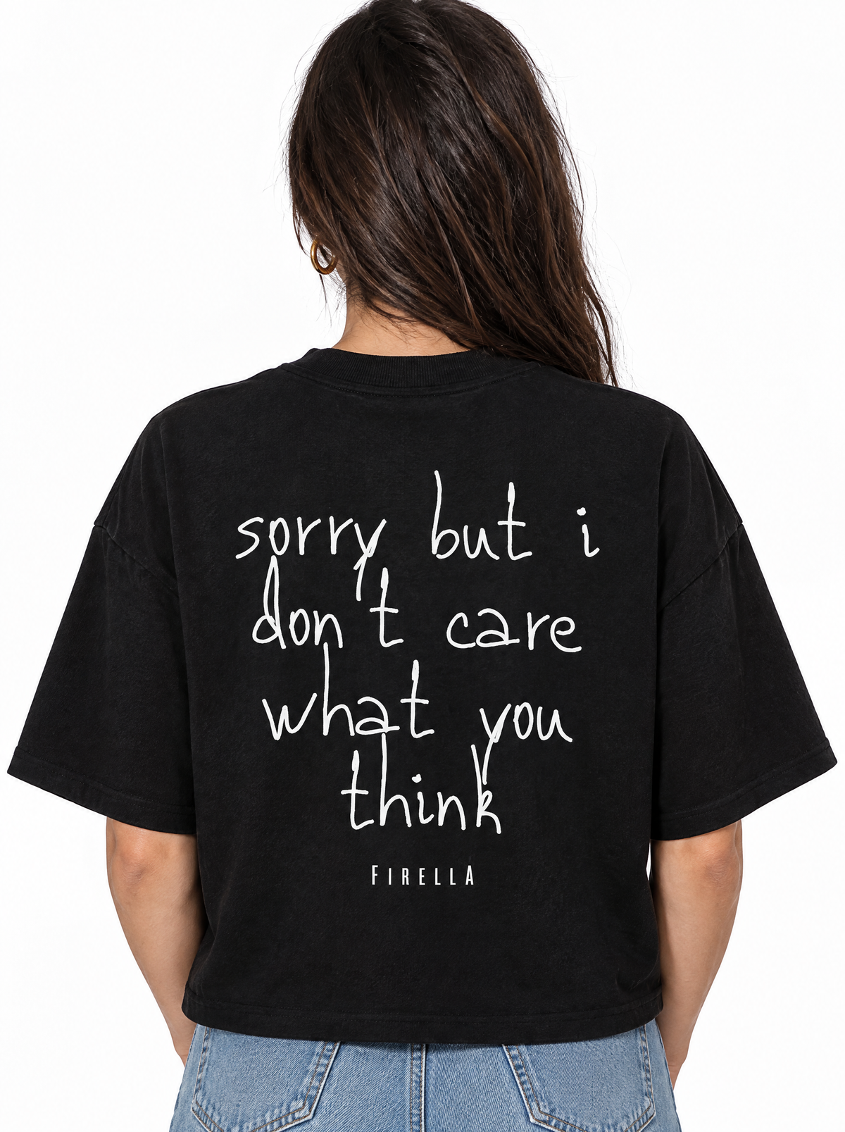 SORRY NOT SORRY TEE - Black - back detail