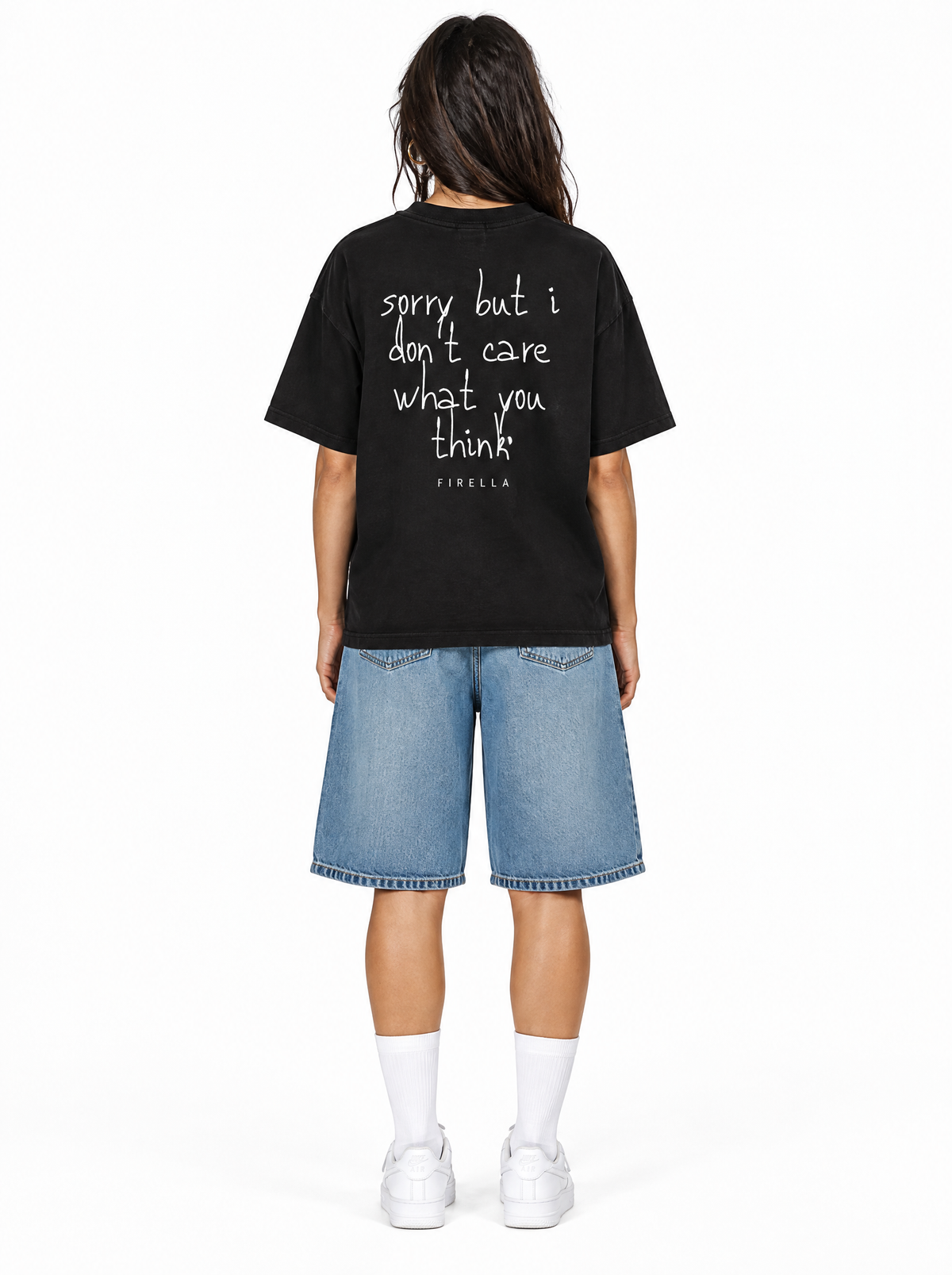 SORRY NOT SORRY TEE - Black - back