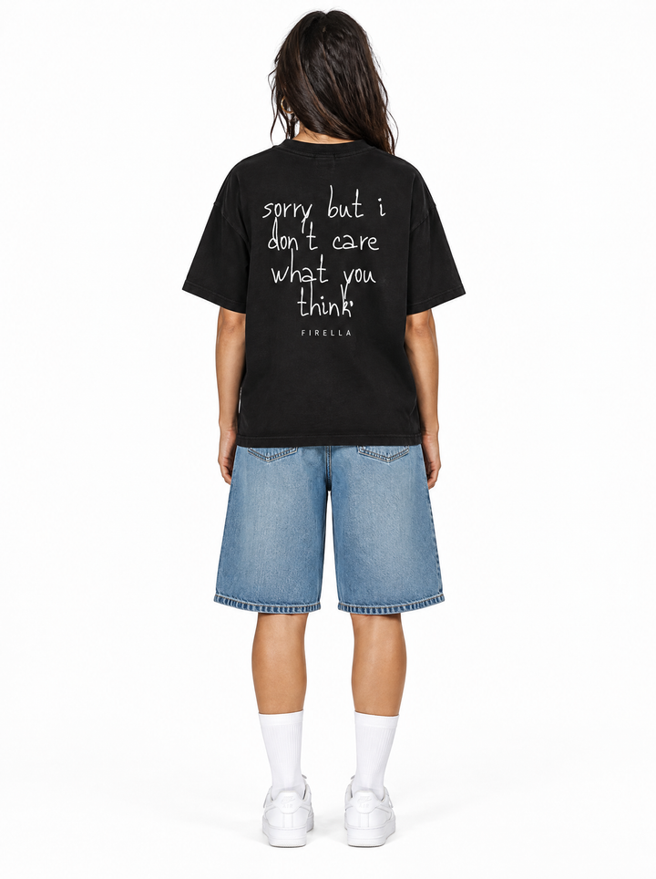 SORRY NOT SORRY TEE - Black - back
