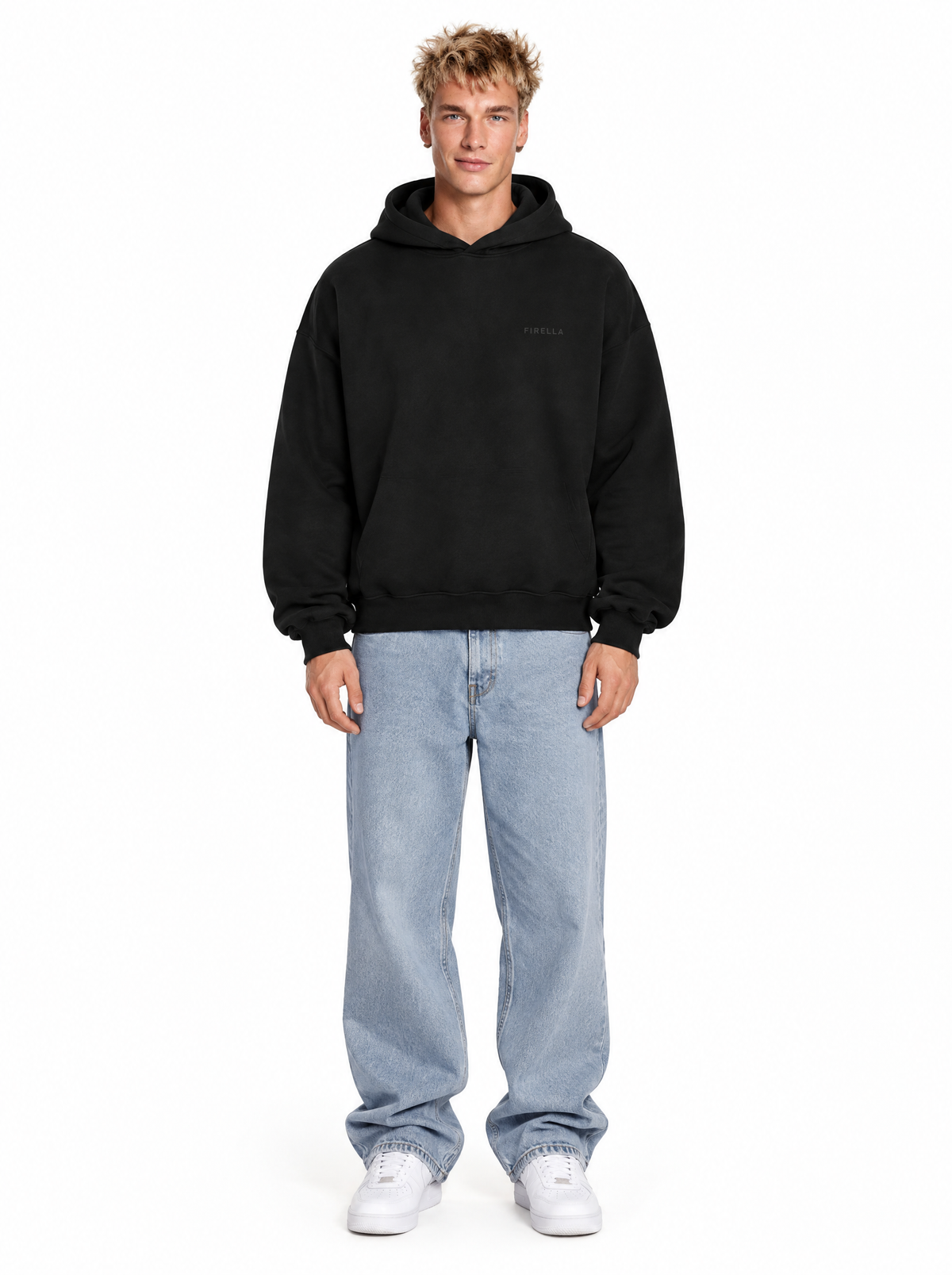 SORRY MOM HOODIE - Black - front