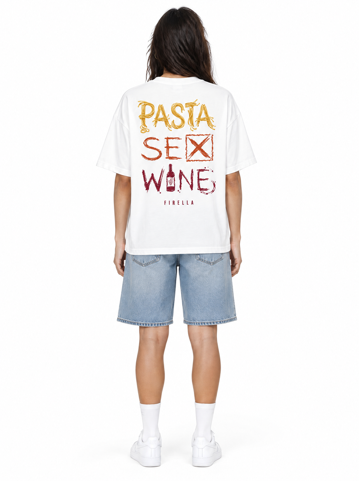 PASTA SEX WINE TEE - White - back