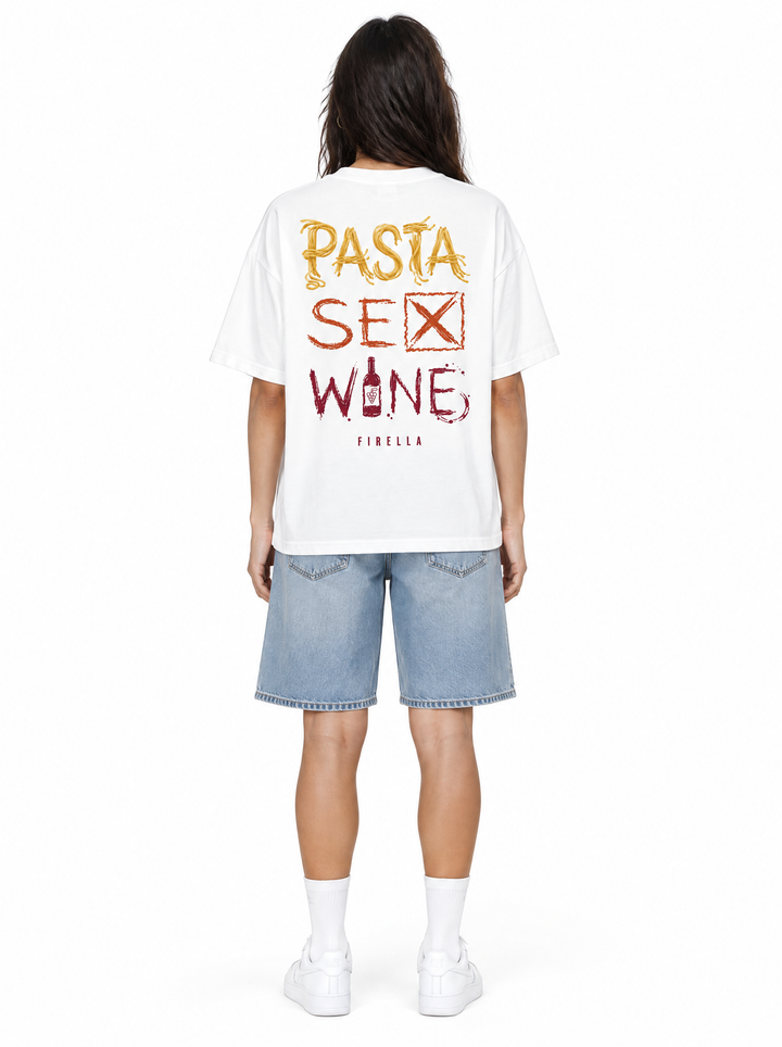 PASTA SEX WINE TEE - White - back