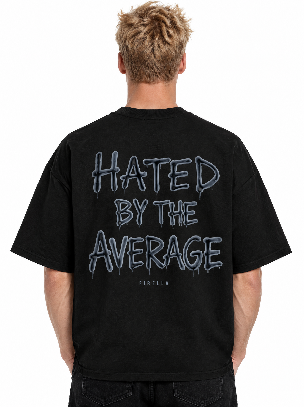 NOT AVERAGE TEE - Black - back detail
