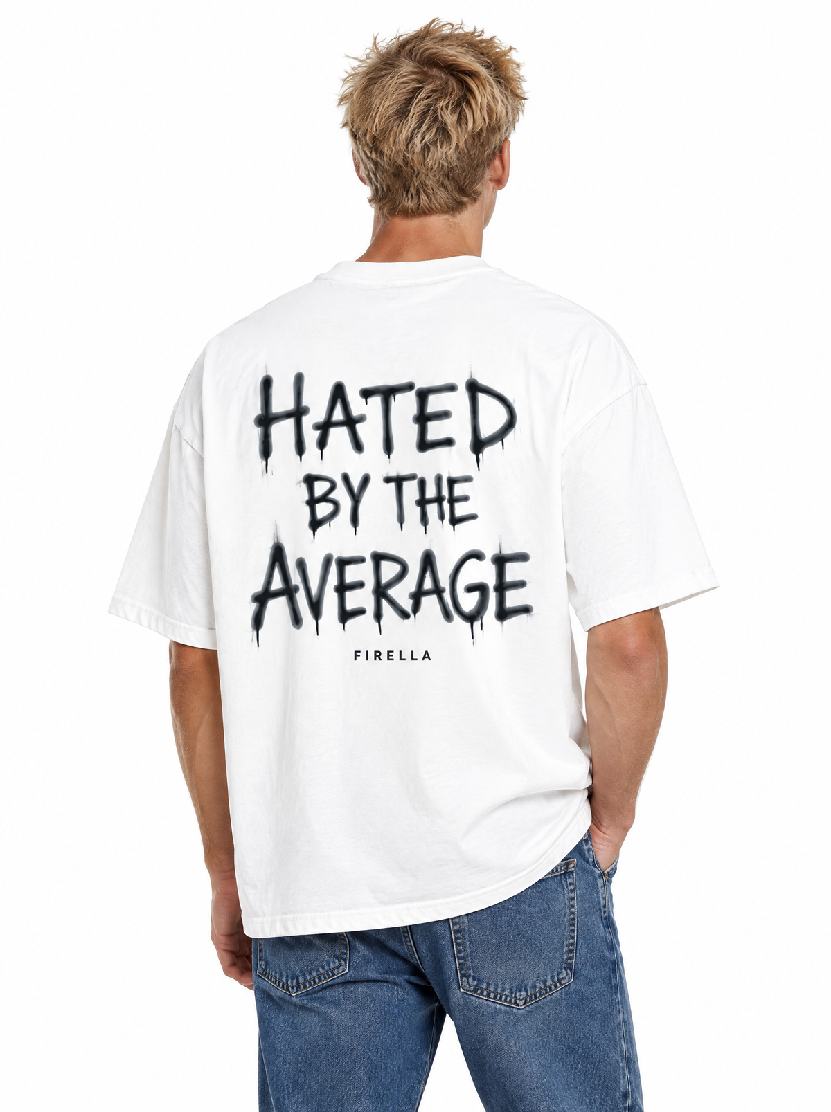 NOT AVERAGE TEE - White - back angle