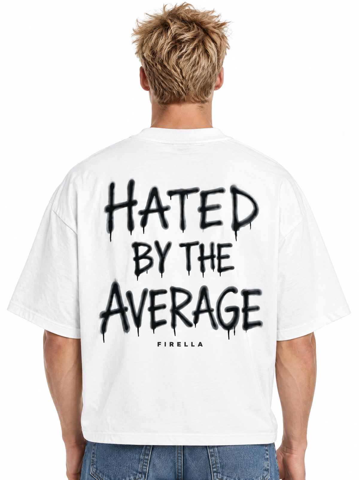 NOT AVERAGE TEE - White - back detail