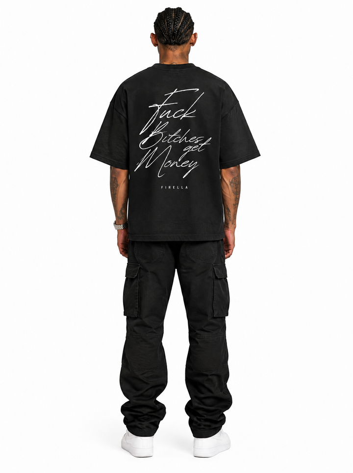 MONEY FIRST TEE - Black - back