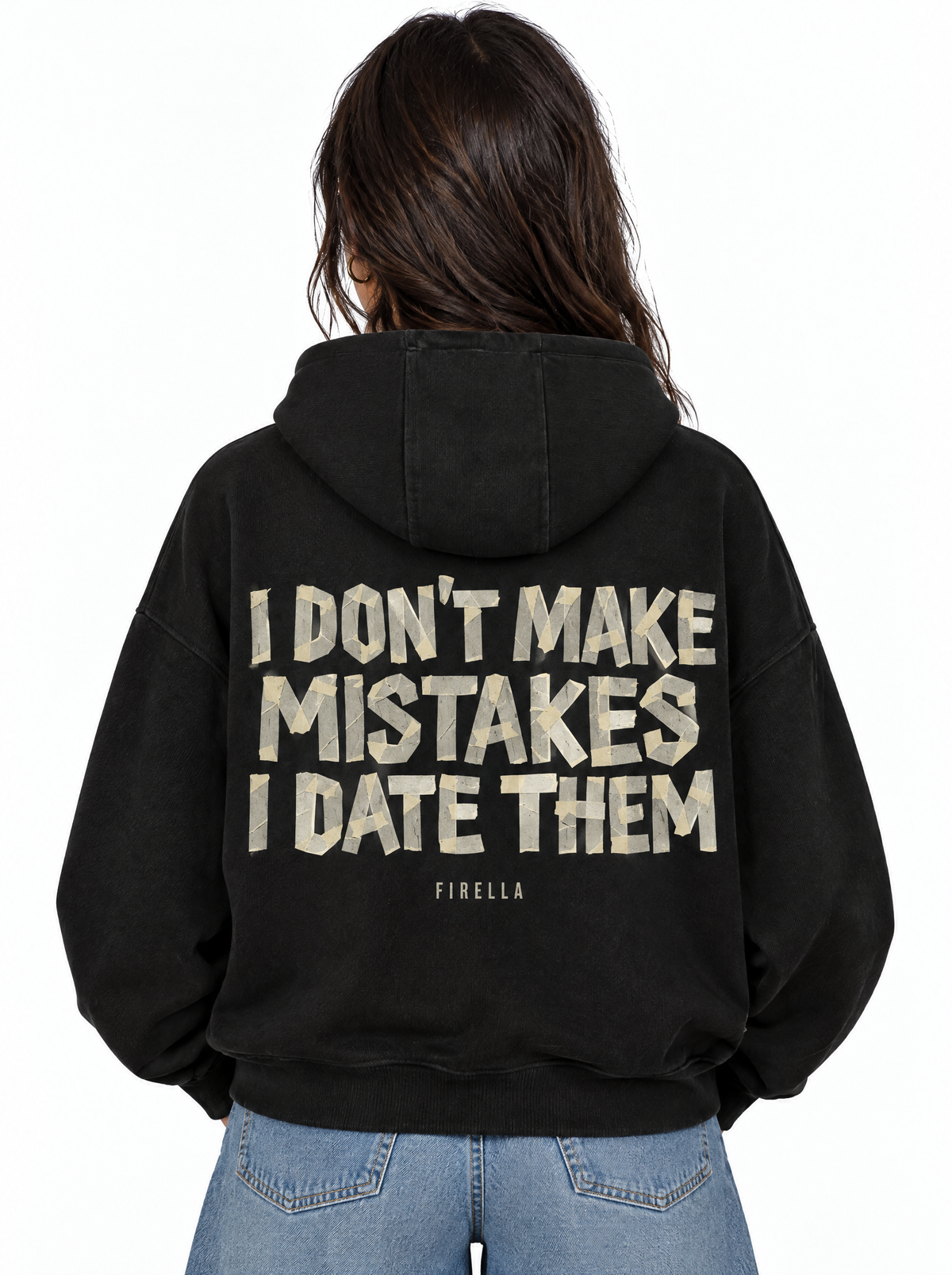 MISTAKES HOODIE - Black - back detail