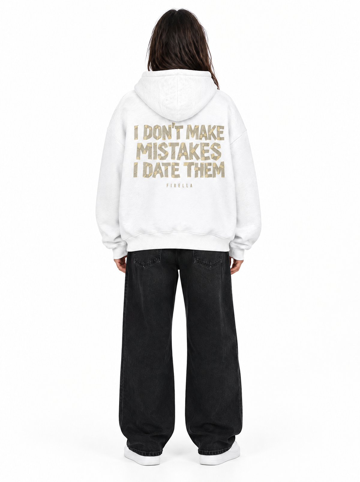 MISTAKES HOODIE - White - back
