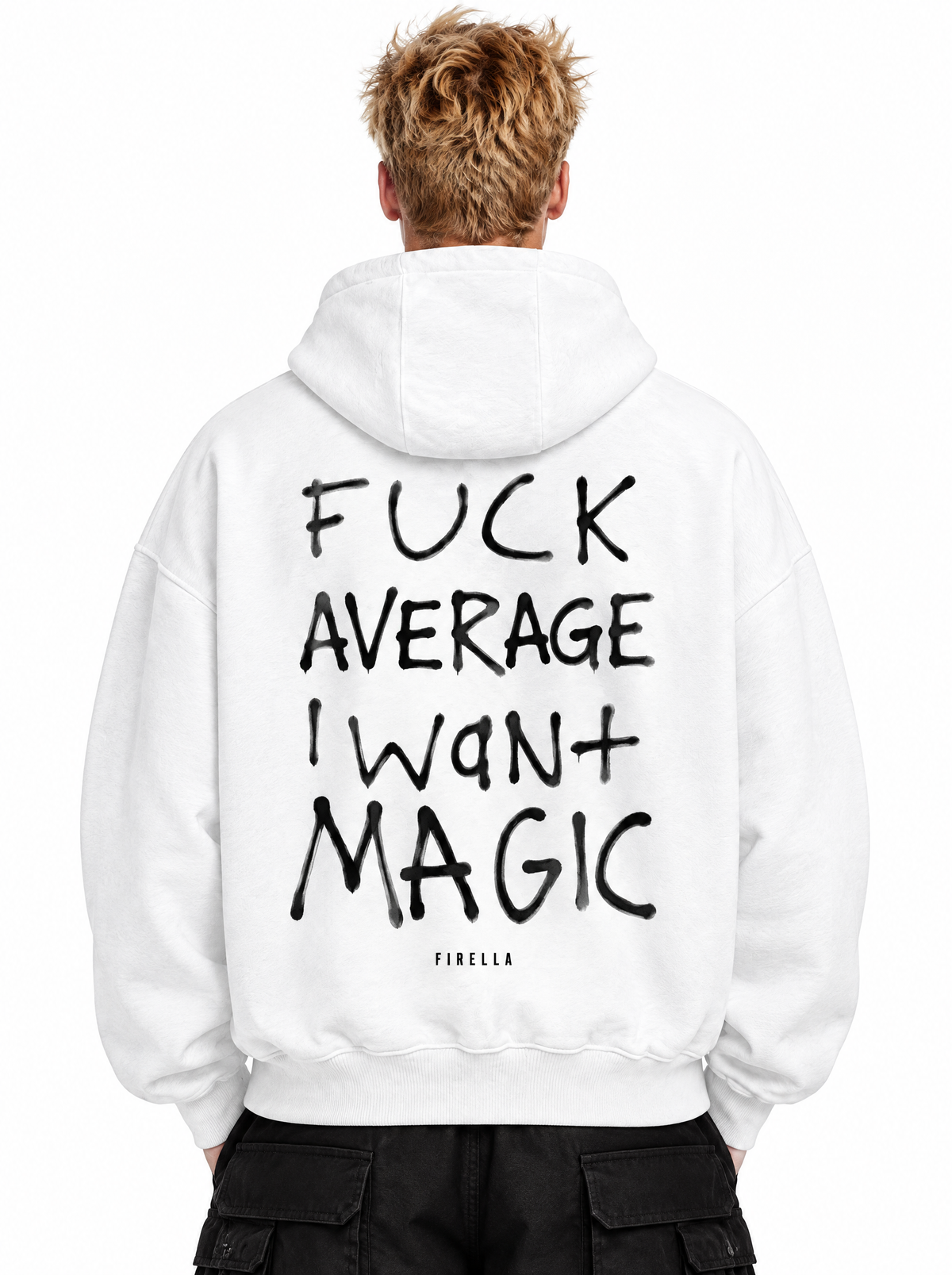 MAGIC HOODIE - White - back detail