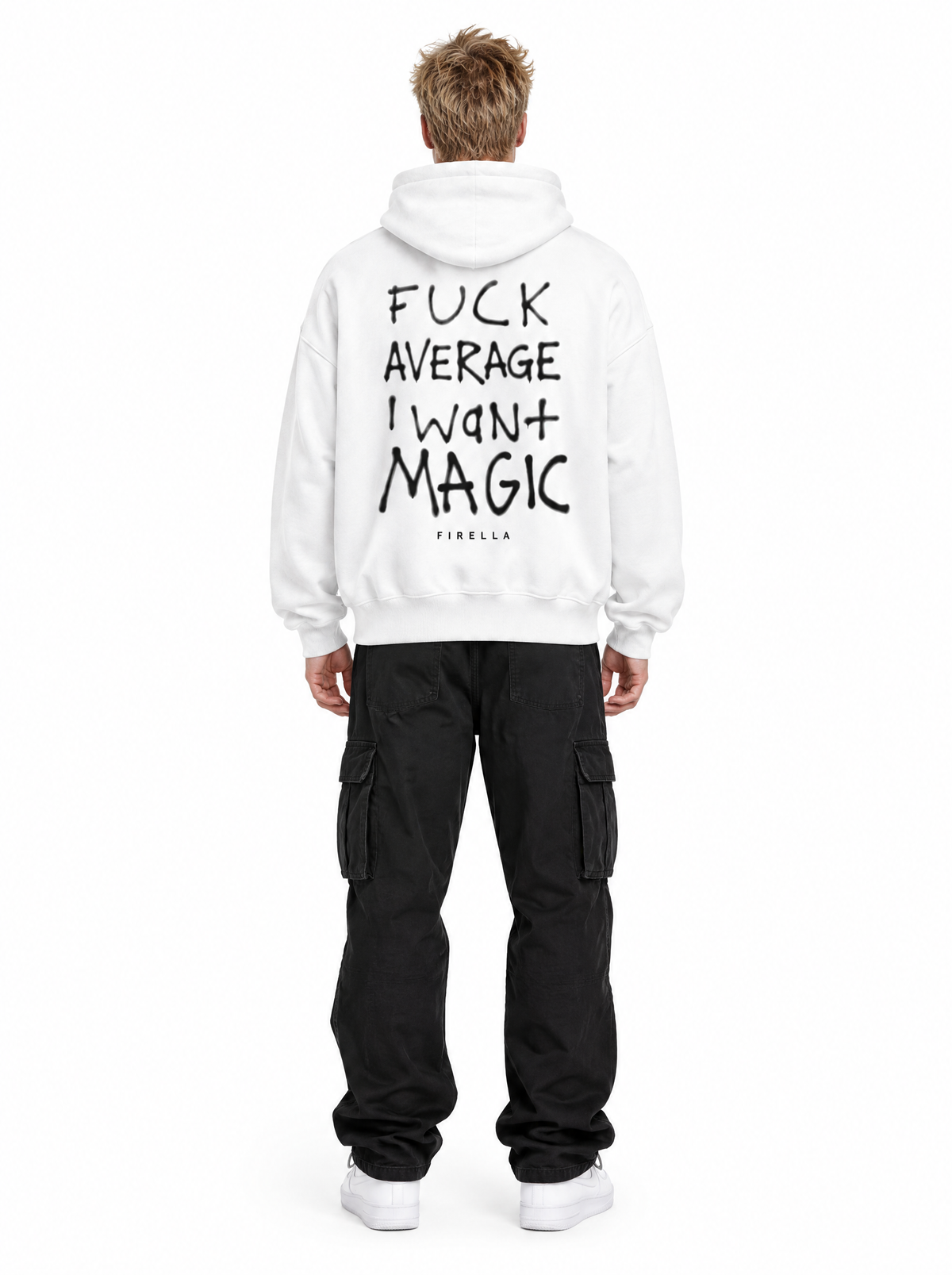 MAGIC HOODIE - White - back