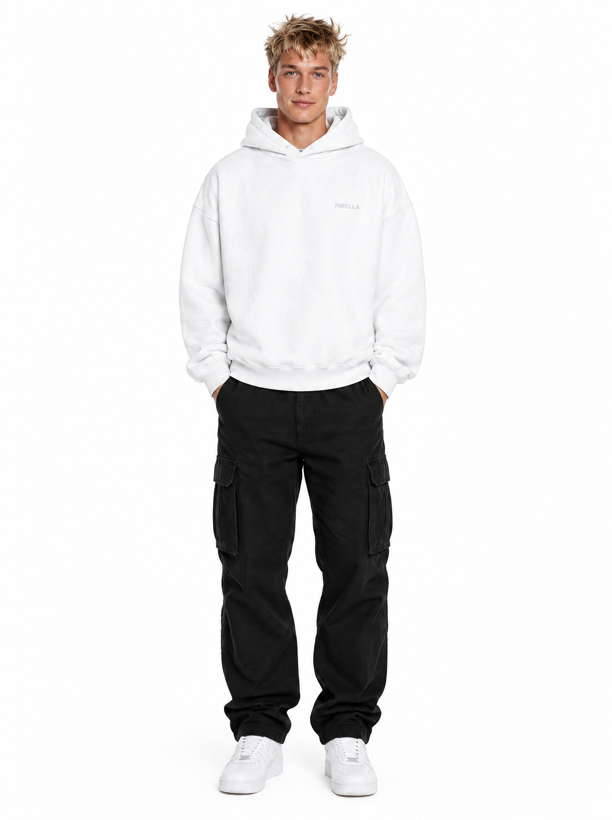 MAGIC HOODIE - White - front