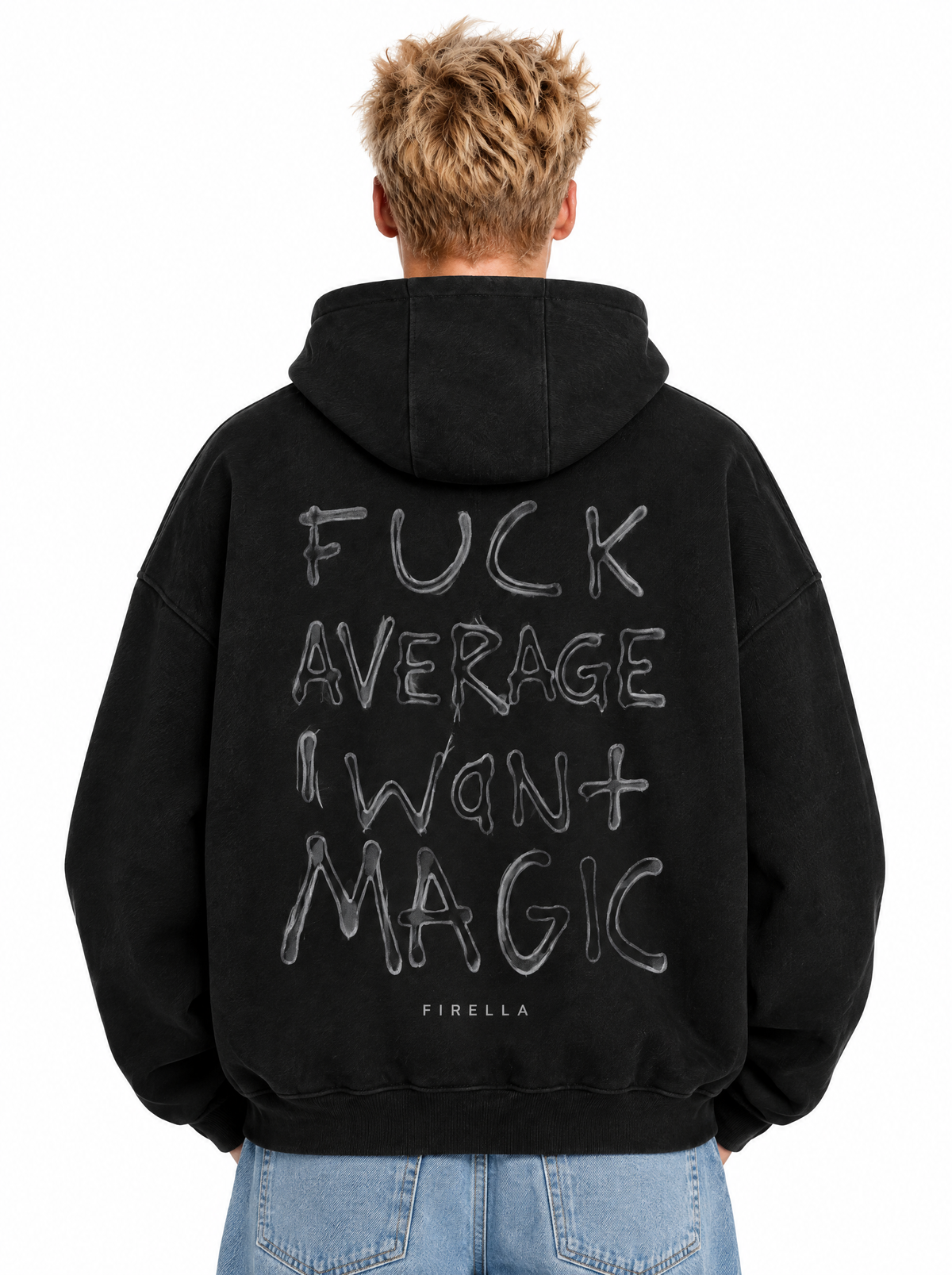 MAGIC HOODIE - Black - back detail