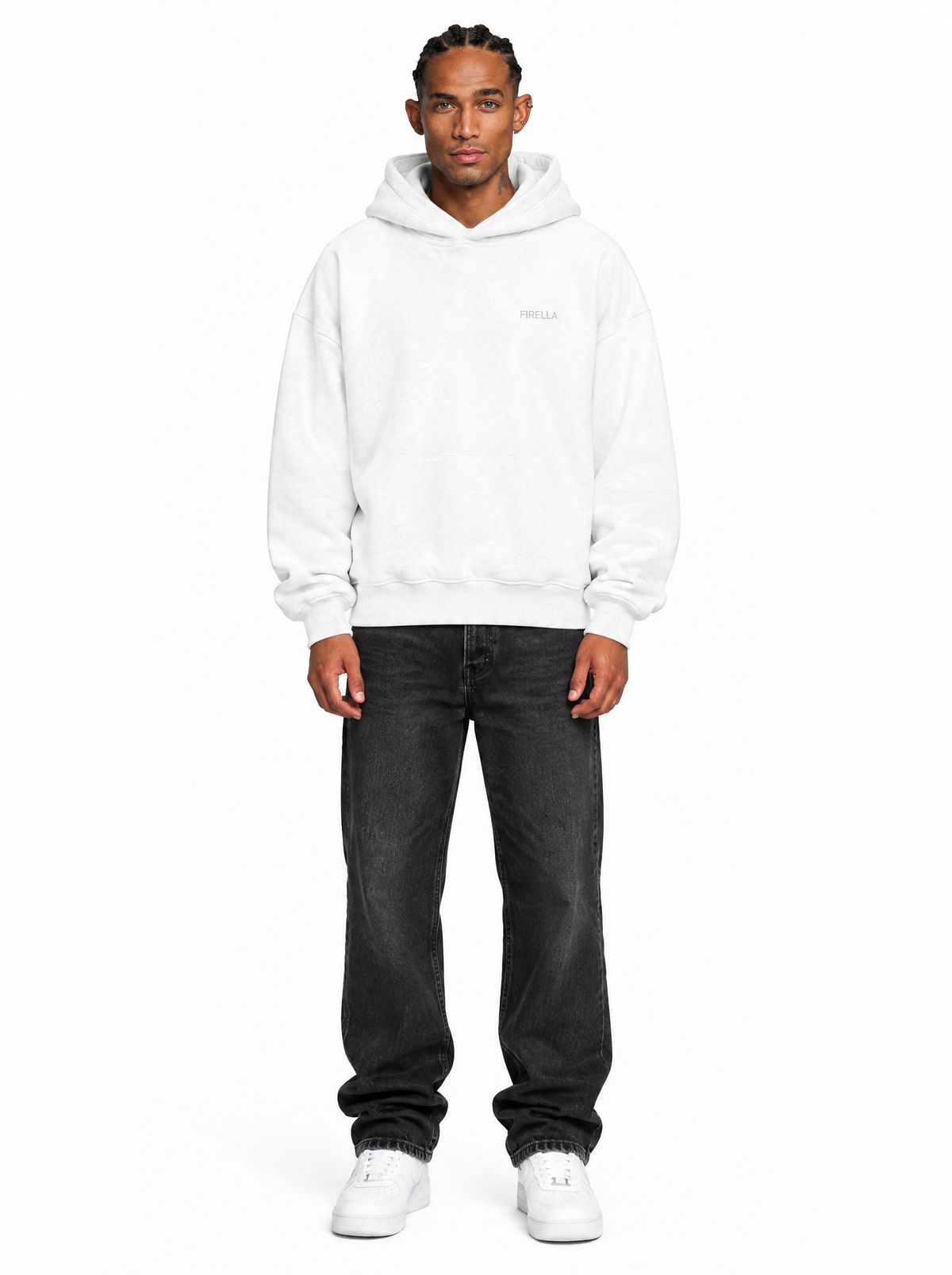 LOST CROWD HOODIE - White - front