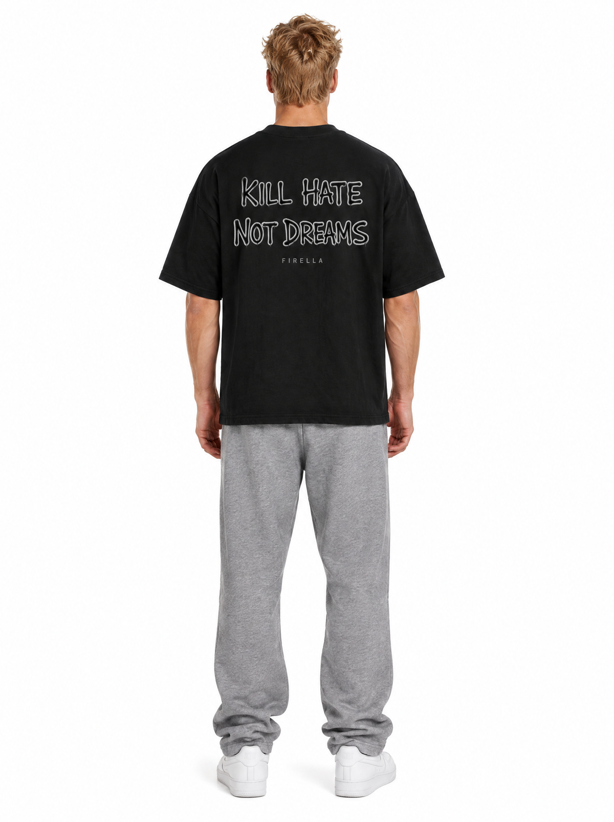 KILL HATE TEE - Black - back