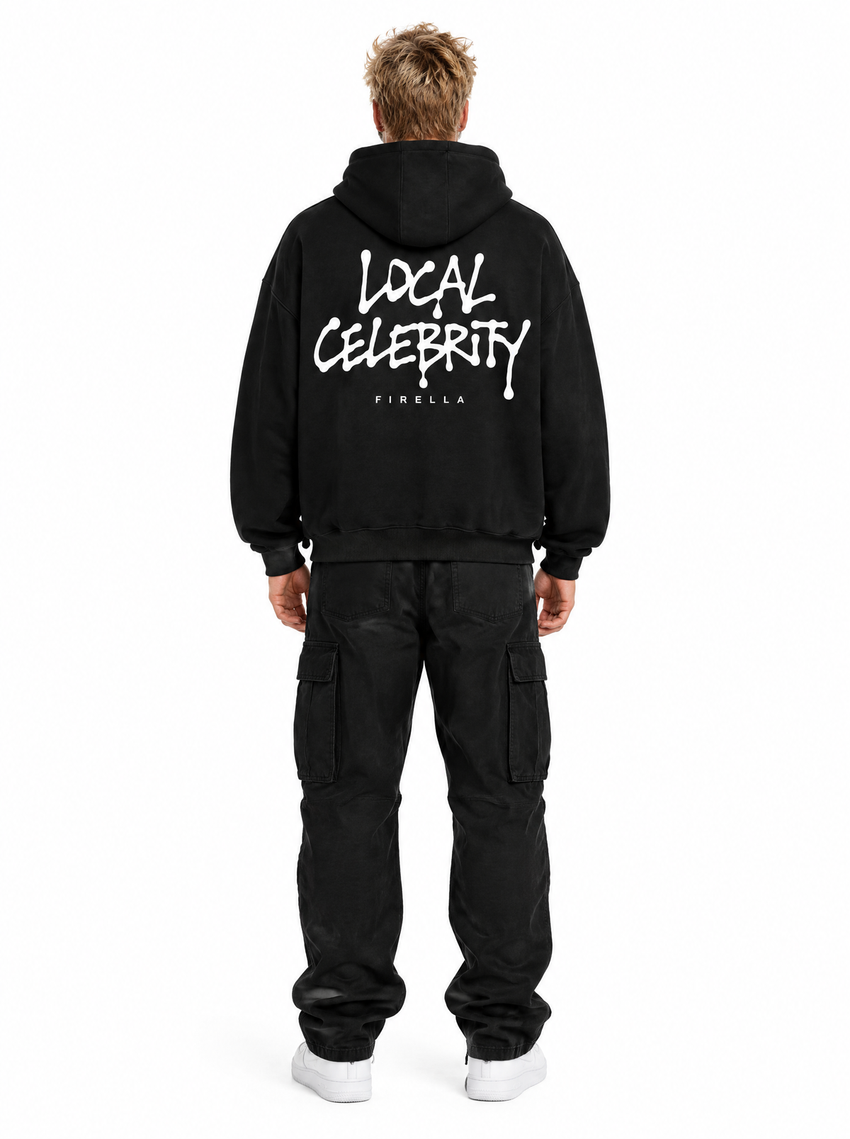 LOCAL CELEBRITY HOODIE - Black - back