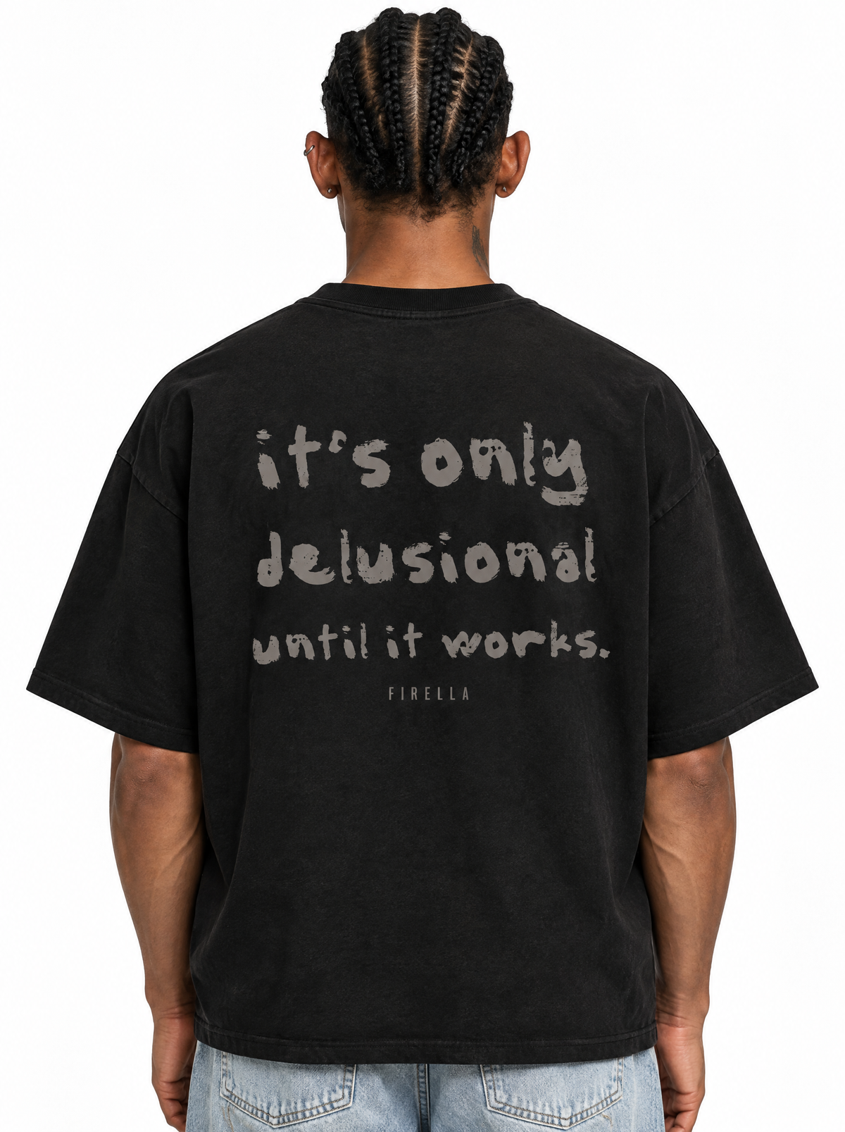 GENIUS TEE - Black - back detail