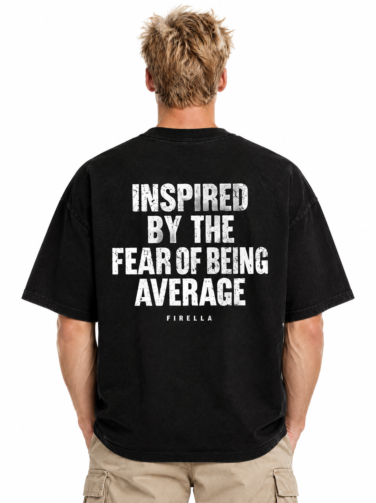 FEAR OF AVERAGE TEE - Black - back detail