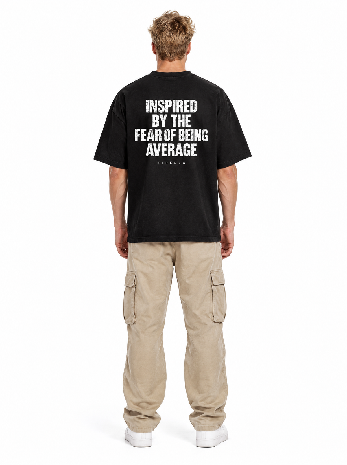 FEAR OF AVERAGE TEE - Black - back