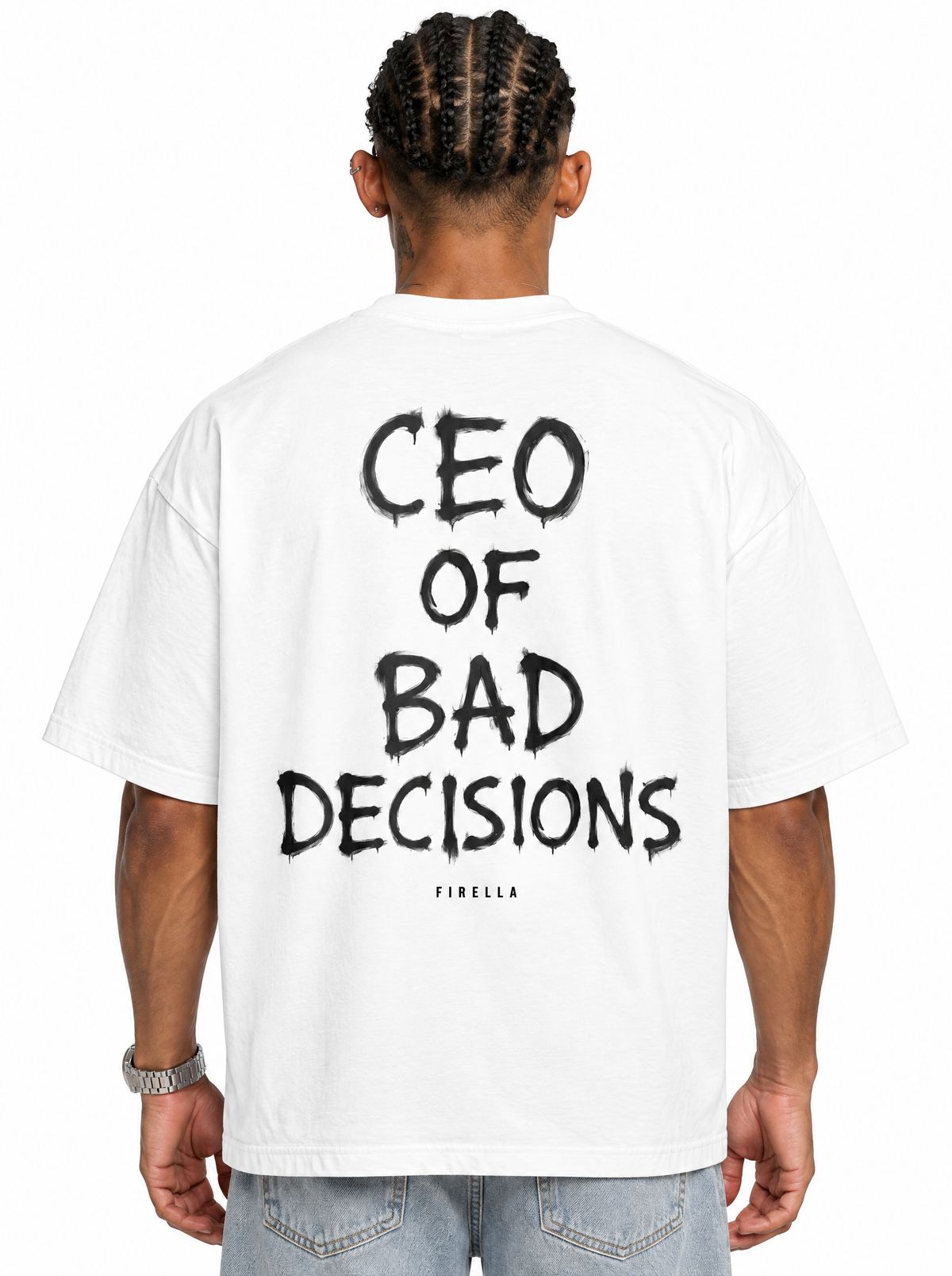 CEO TEE - White - back detail