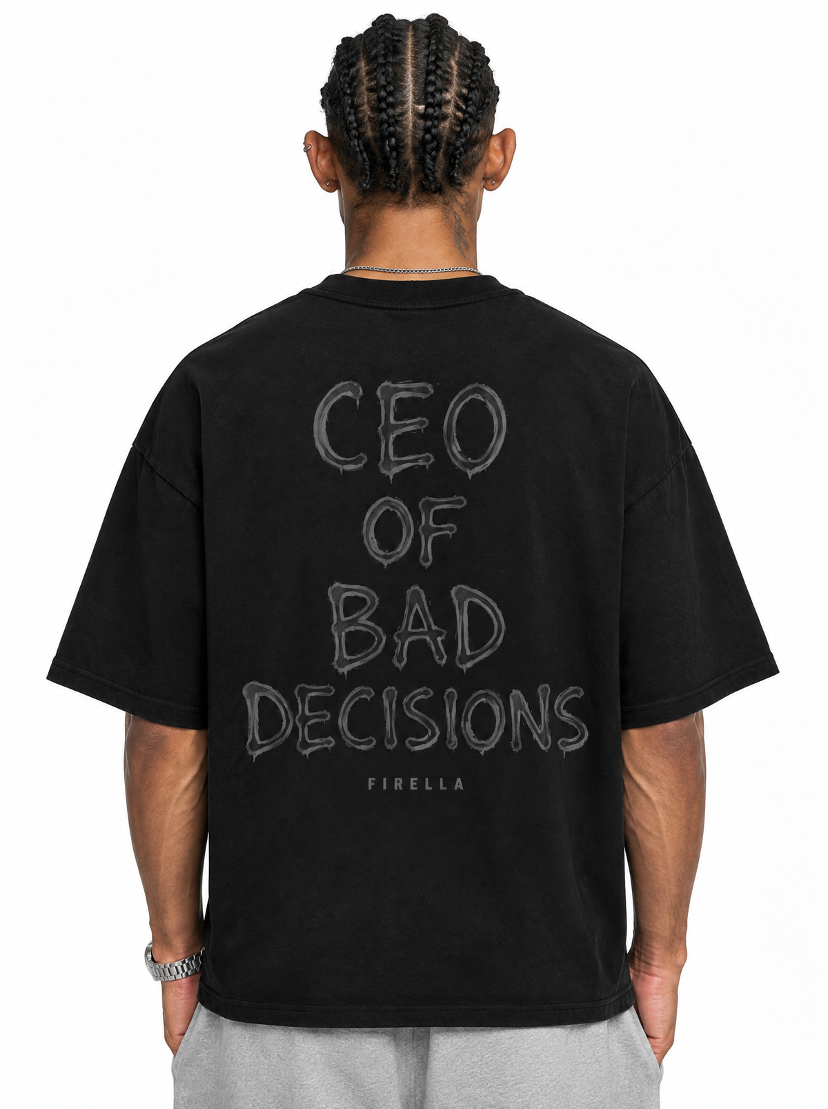 CEO TEE - Black - back detail