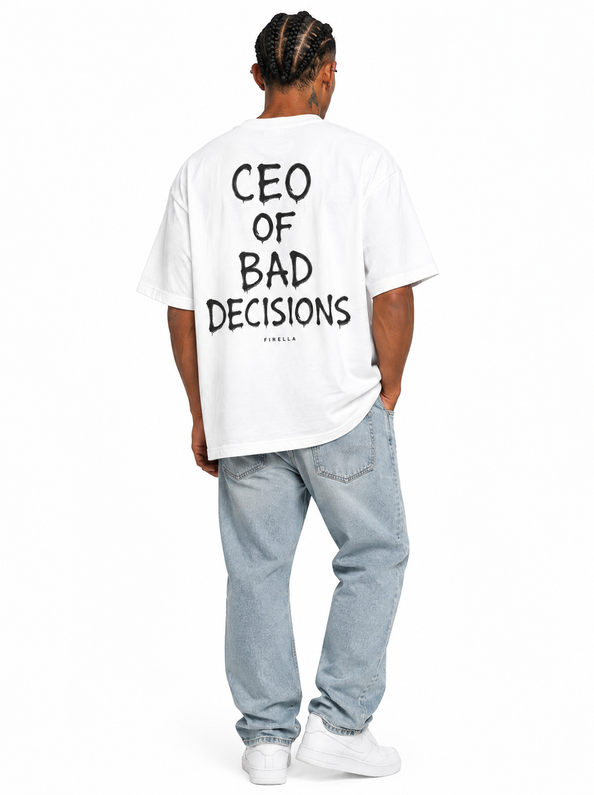 CEO TEE - White - back angle