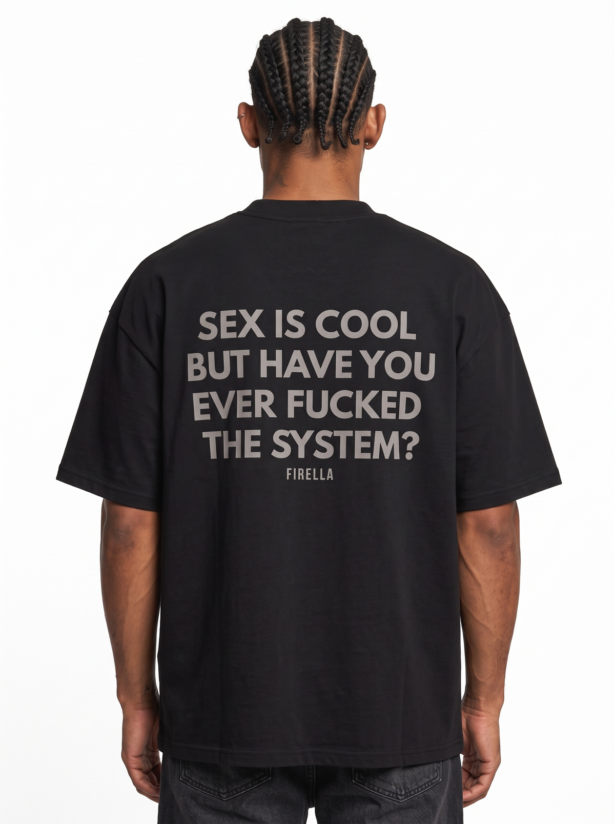 SYSTEM BREAKER TEE - Black - back detail