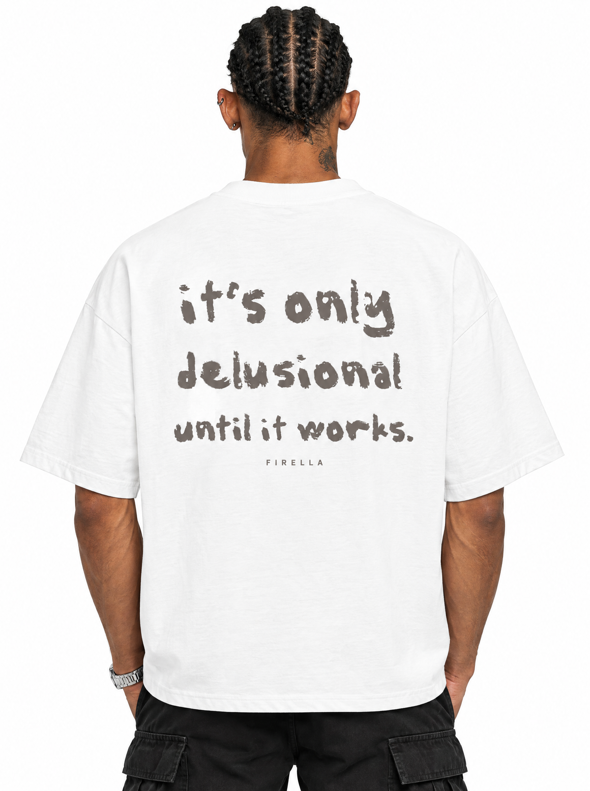 GENIUS TEE - White - back detail