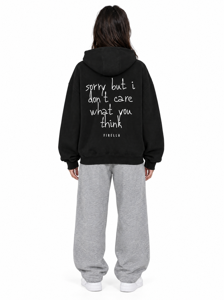 SORRY NOT SORRY HOODIE - Black - back