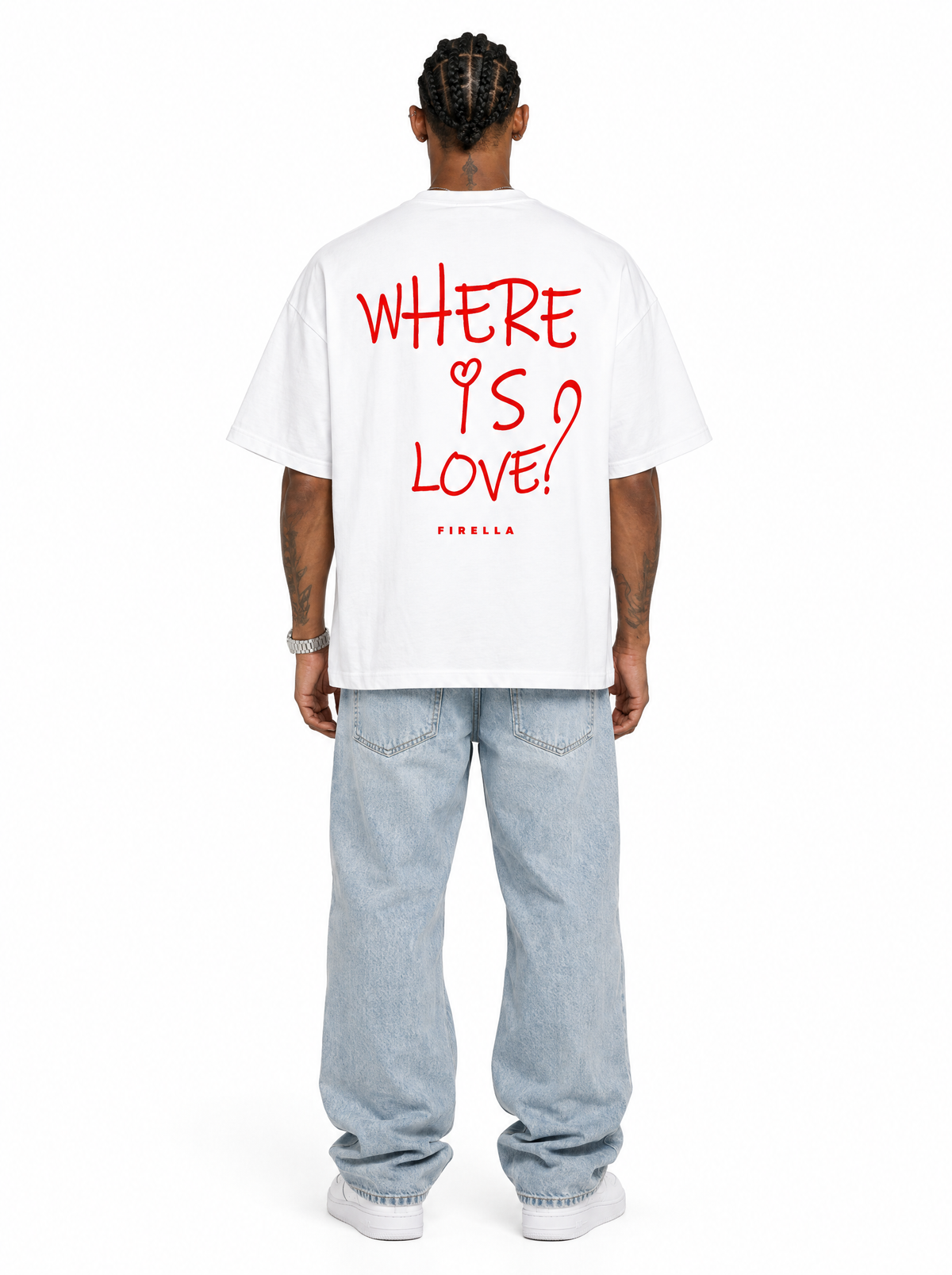 "WHERE IS LOVE?" T-Shirt - White - back