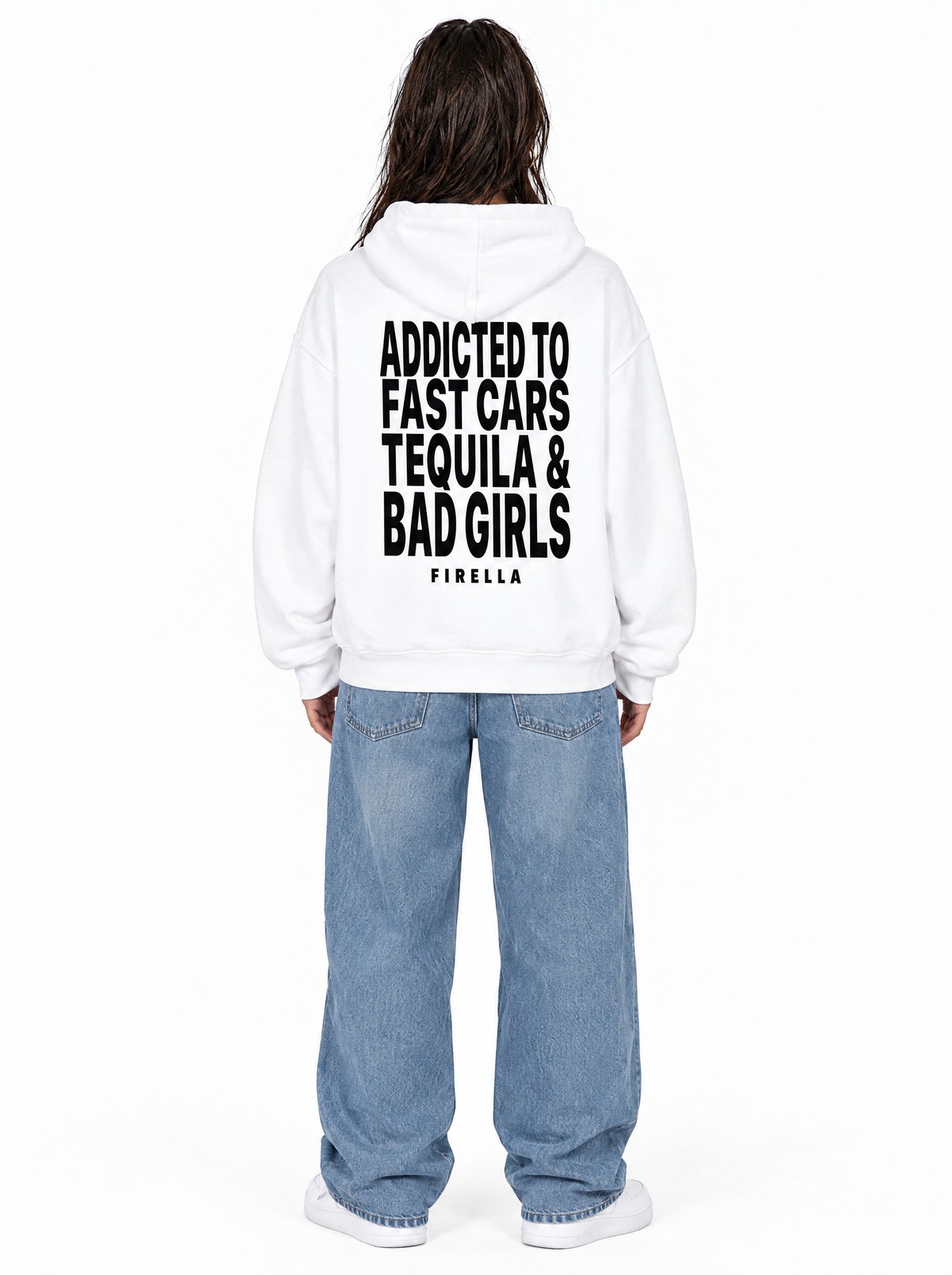 "ADDICTED TO" Hoodie - White - back