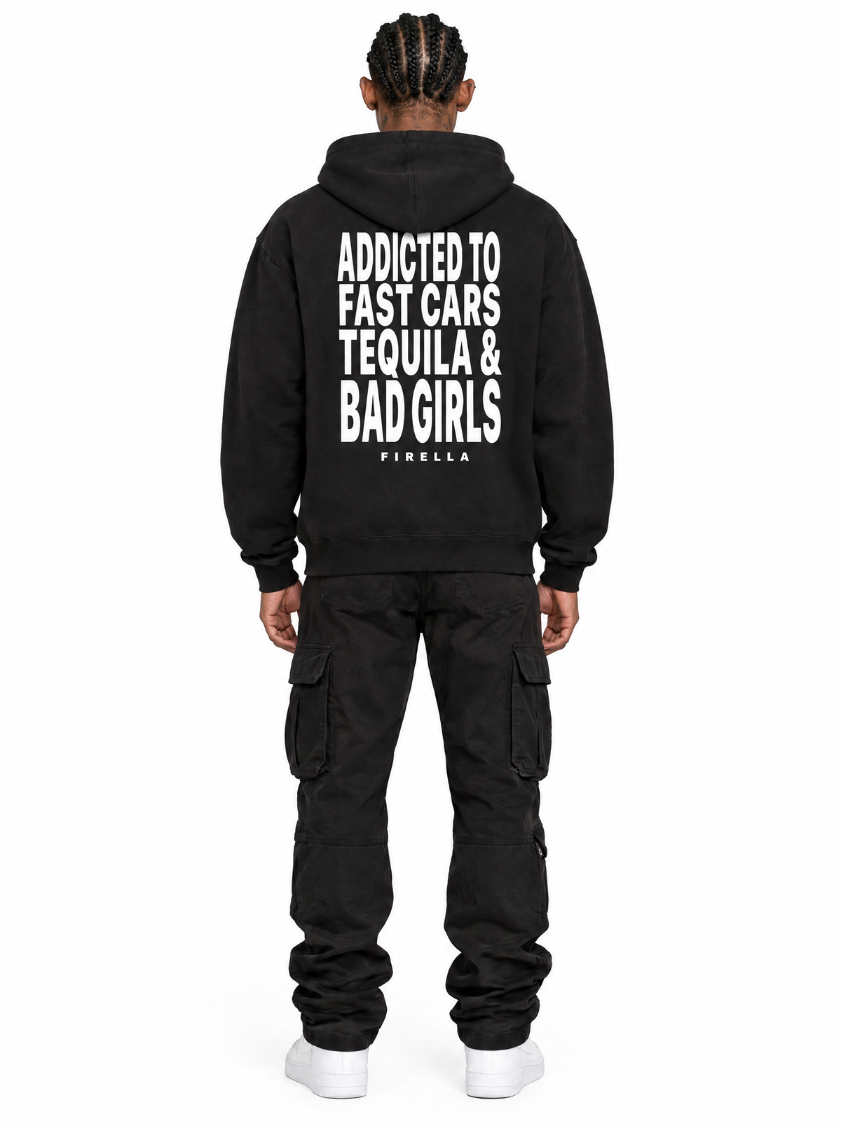 "ADDICTED TO" Hoodie - Black - back