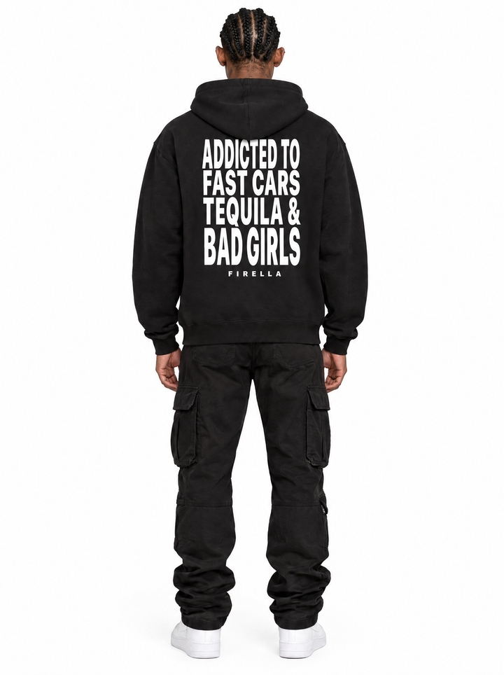 "ADDICTED TO" Hoodie - Black - back