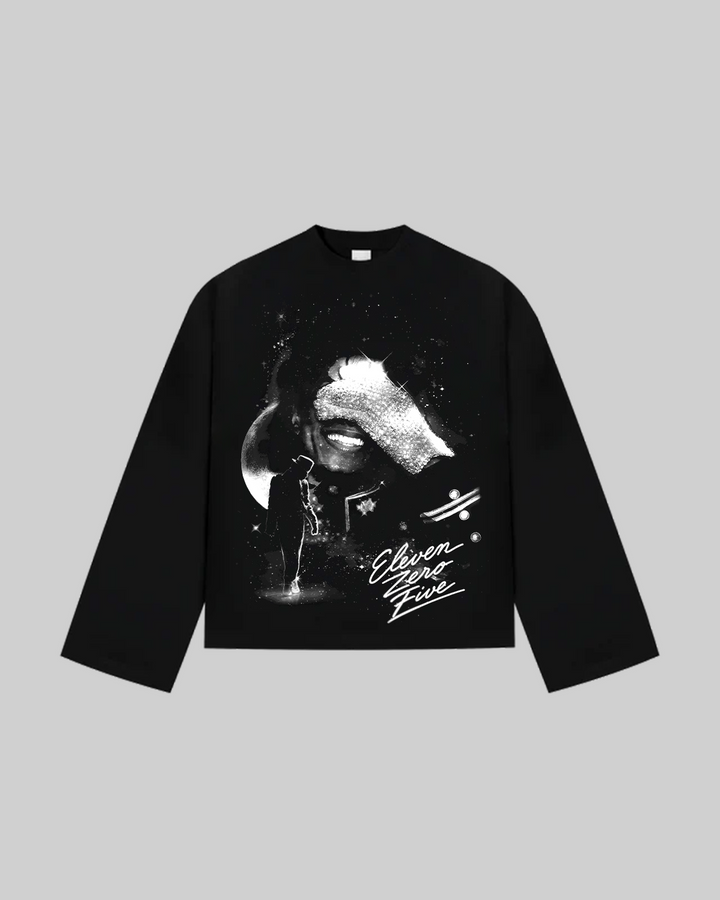 "LOST IN THE MOONLIGHT" Long Sleeve, 280 GSM organic cotton, made in Italy